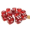 Dice-Translucent 16mm D6 Chessex Dice Block (12 Die) - Red with White Pips - Your Source for Gaming Essentials