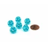 Dice-Translucent 12mm Mini 12 Sided D12 Dice, 6 Pieces - Teal with White Numbers - Your Source for Gaming Essentials
