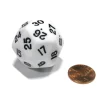 Dice-Triantakohedron D30 30 Sided 33mm Jumbo RPG Gaming Dice - White w Black Number - Your Source for Gaming Essentials
