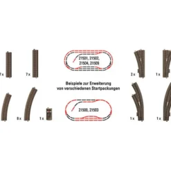 Trix 62900 HO C Track Large Extention Set - Your Source for Gaming Essentials* Clearance