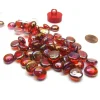 Board Games>Tube of 40 Glass Gaming Stones (12-15mm) - Crystal Red Iridized - Your Source for Gaming Essentials