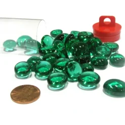 Board Games>Tube of 20 or More Glass Gaming Stones Board Game Pieces - Teal - Your Source for Gaming Essentials