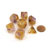 Dice-Unicorn Resin 16mm 7-Die Polyhedral Dice Set - Royal Sunset - Your Source for Gaming Essentials