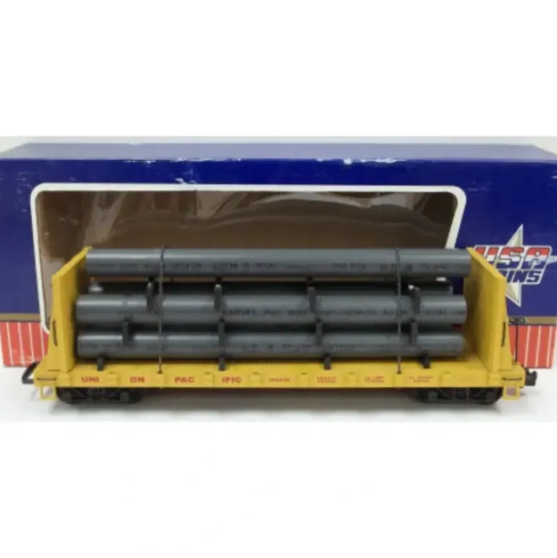 USA Trains 17602 G Union Pacific Yellow Flatcar with Pipe Load #102255 - Your Source for Gaming Essentials* Discount