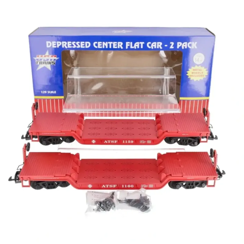 USA Trains R17334-2 G ATSF Depressed Center Flatcars LN/Box - Your Source for Gaming Essentials* Outlet
