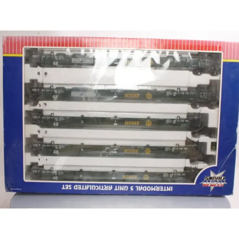 USA Trains R17155 G BNSF Intermodal 5 Unit Articulated Set without Containers - Your Source for Gaming Essentials* New