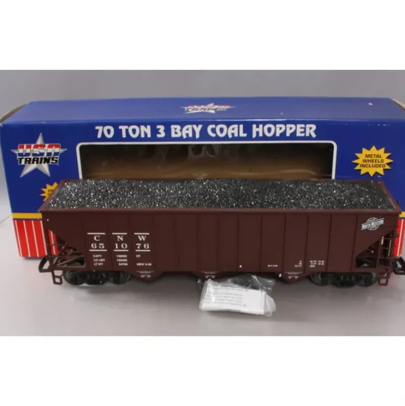 USA Trains R14014 G C&NW 70-Ton 3-Bay Coal Hopper with Coal Load #651074 - Your Source for Gaming Essentials*