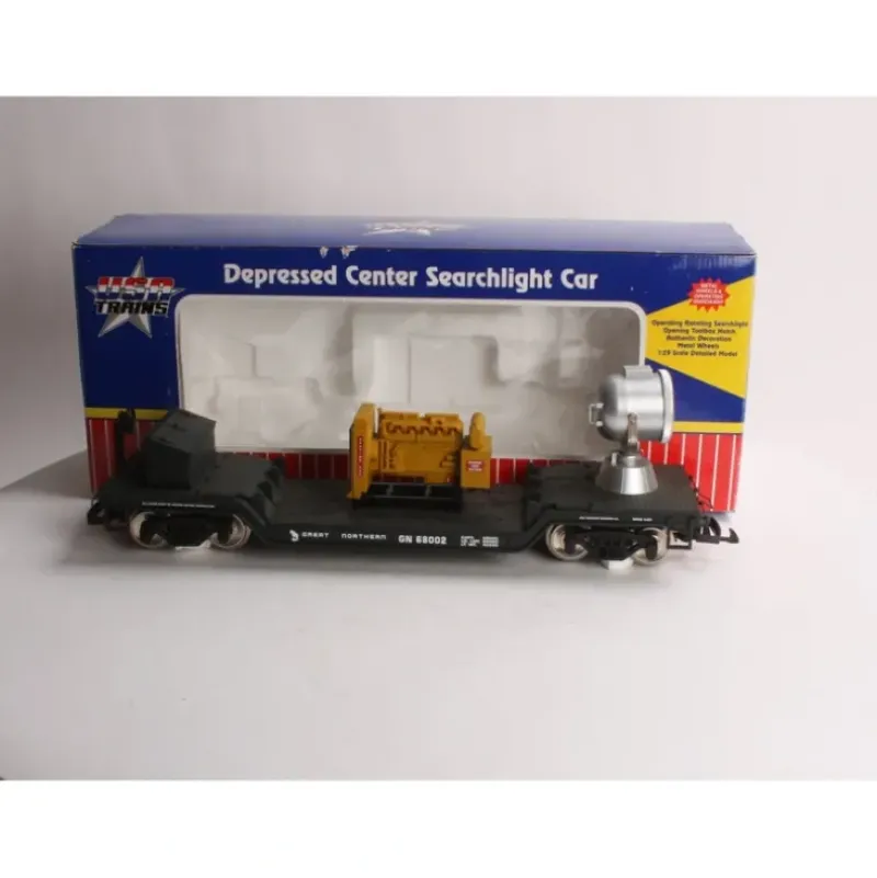 USA Trains R17329 G GN Searchlight-Style Depressed-Center Flat Car w/Generator - Your Source for Gaming Essentials* Online