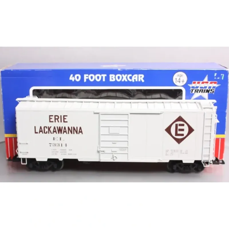 USA Trains R19238A G Erie Lackawanna 40 Ft. PS-1 Simulated Steel Box Car VG/Box - Your Source for Gaming Essentials* Discount