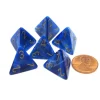 Dice-Vortex 18mm 4 Sided D4 Chessex Dice, 6 Pieces - Blue with Gold - Your Source for Gaming Essentials