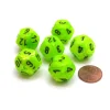 Dice-Vortex 18mm 12 Sided D12 Chessex Dice, 6 Pieces - Bright Green with Black - Your Source for Gaming Essentials