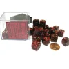 Dice-Vortex 12mm D6 Chessex Dice Block (36 Dice) - Burgundy with Gold Pips - Your Source for Gaming Essentials