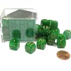 Dice-Vortex 12mm D6 Chessex Dice Block (36 Dice) - Green with Gold Pips - Your Source for Gaming Essentials