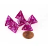 Dice-Vortex 18mm D4 Chessex Dice, 6 Pieces - Violet with White Numbers - Your Source for Gaming Essentials
