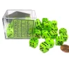 Dice-Vortex 12mm D6 Chessex Dice Block (36 Dice) - Bright Green with Black Pips - Your Source for Gaming Essentials