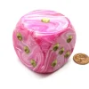 Dice-Vortex 50mm Huge Large D6 Chessex Dice, 1 Piece - Pink with Gold Pips - Your Source for Gaming Essentials