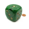 Dice-Vortex 50mm Huge Large D6 Chessex Dice, 1 Piece - Green with Gold Pips - Your Source for Gaming Essentials