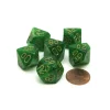 Dice>Vortex 16mm Tens D10 (00-90) Chessex Dice, 6 Pieces - Green with Gold Numbers - Your Source for Gaming Essentials