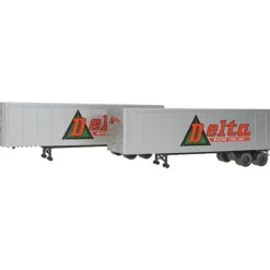 Walthers 949-2302 HO Delta Motor Line Inc. 40' Trailer Assembled (Pack of 2) - Your Source for Gaming Essentials Discount