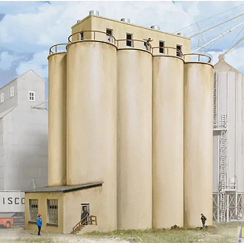 Walthers 933-2942 HO Modern Grain Head House With Silos Industrial Building Kit - Your Source for Gaming Essentials Discount