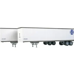 Walthers 949-2254 HO Santa Fe 48' Stoughton Trailer 2-Pack - Assembled - Your Source for Gaming Essentials Clearance