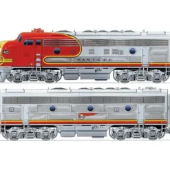Walthers 920-40698 HO Santa Fe EMD F7A-B Set 48" Dynamic Fan #43C,43B - Your Source for Gaming Essentials* Hot