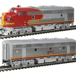 Walthers 920-47697 HO SF EMD F7A-B Set w/48" Dynamic Fan Standard DC #45L,45A - Your Source for Gaming Essentials*