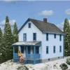 Walthers 933-3786 HO Two-Story Frame House Kit - Your Source for Gaming Essentials* Discount