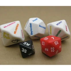 Dice-Where Are You? (And When?) Pack of 5 Dice for Role Play D&D Educational - Your Source for Gaming Essentials