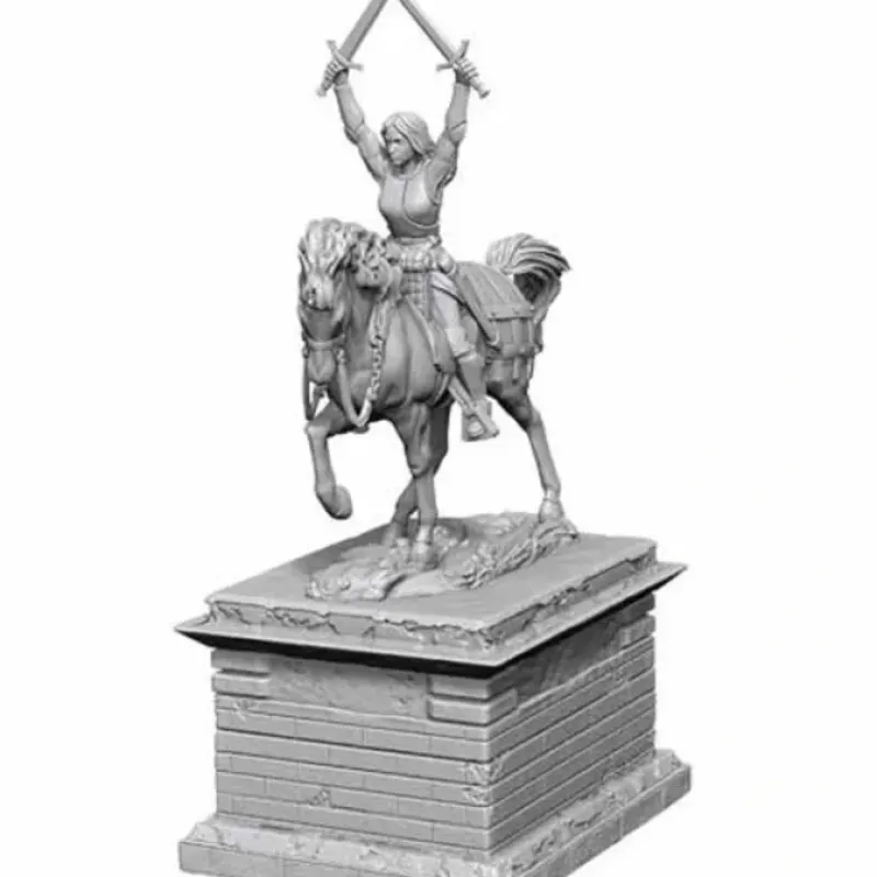 Tabletop Miniatures-WizKids Deep Cuts Unpainted Miniatures: (W12.5) Heroic Statue - Your Source for Gaming Essentials