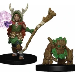 Tabletop Miniatures-WizKids Wardlings Painted Miniatures: (W2) Boy Druid & Tree Creature - Your Source for Gaming Essentials