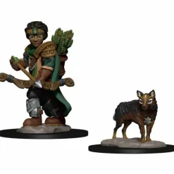 Tabletop Miniatures-WizKids Wardlings Painted Miniatures: (W1) Boy Ranger & Wolf - Your Source for Gaming Essentials