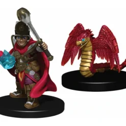 Tabletop Miniatures-WizKids Wardlings Painted Miniatures: (W2) Boy Cleric & Winged Snake - Your Source for Gaming Essentials