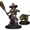 Tabletop Miniatures-WizKids Wardlings Painted Miniatures: (W3) Girl Witch & Witch`s Cat - Your Source for Gaming Essentials