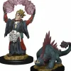 Tabletop Miniatures-WizKids Wardlings Painted Miniatures: (W3) Boy Warlock & Lizard - Your Source for Gaming Essentials