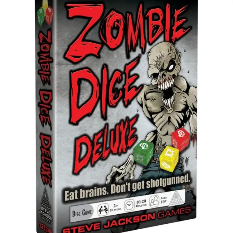 Dice-Zombie Dice: Deluxe Dice Game - Eat Brains, Don't Get Shotgunned - Your Source for Gaming Essentials